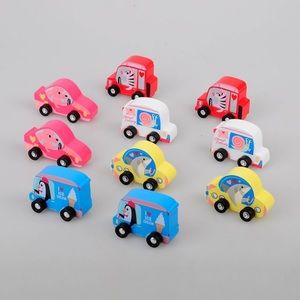 Bullseye's Playground 10ct Valentine's Day Wood Toy Vehicles NEW